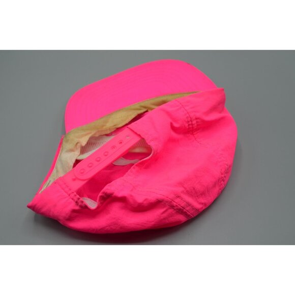 Plimley Mopar Autopar Neon Pink Adjustable Snapback Hat Vtg 100% Nylon - Picture 4 of 9